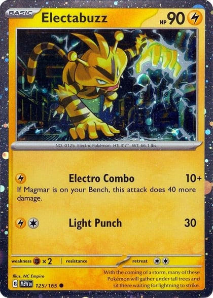 Electabuzz - 125/165 (Cosmos Holo), Miscellaneous Cards & Products 125/165