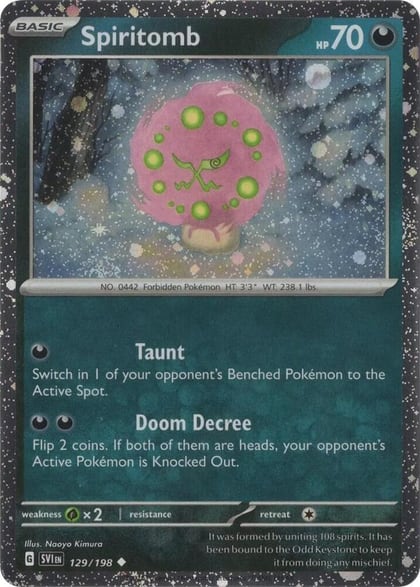 Spiritomb - 129/198 (Cosmos Holo), Miscellaneous Cards & Products 129/198