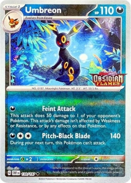 Umbreon (Obsidian Flames Stamped), Miscellaneous Cards & Products 130/197