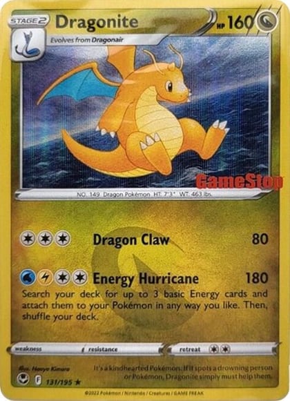 Dragonite - 131/195 (Gamestop Exclusive), Miscellaneous Cards & Products 131/195