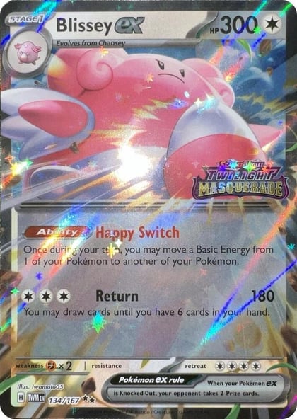 Blissey ex (Twilight Masquerade Stamped), Miscellaneous Cards & Products 134/167