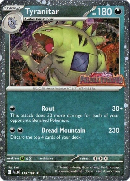 Tyranitar (Paldea Evolved Stamp), Miscellaneous Cards & Products 135/193