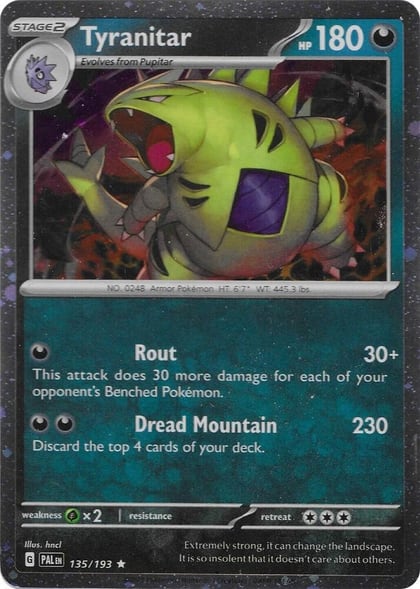 Tyranitar - 135/193 (Cosmo Foil), Miscellaneous Cards & Products 135/193