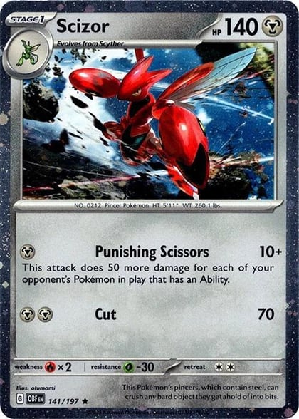 Scizor - 141/197 (Cosmos Holo), Miscellaneous Cards & Products 141/197