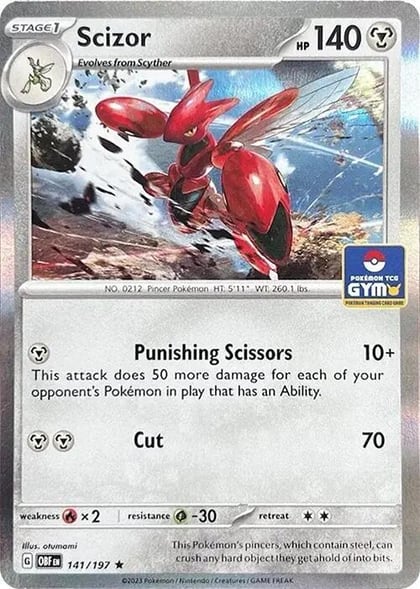 Scizor - 141/197 (Pokemon Gym Promo), Miscellaneous Cards & Products 141/197