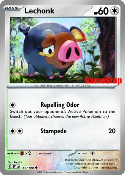 Lechonk - 154/198 (GameStop Promo), Miscellaneous Cards & Products 154/198