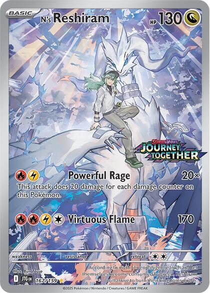 N's Reshiram - 167/159 (Journey Together Stamped), Miscellaneous Cards & Products 167/159