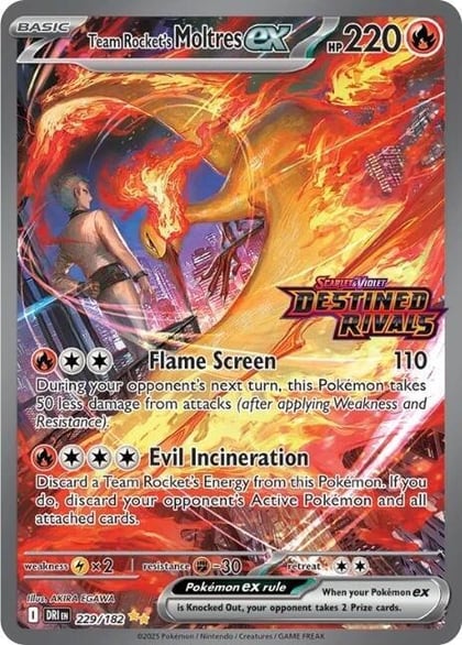 Team Rocket's Moltres ex - 229/182 (Destined Rivals Stamp), Miscellaneous Cards & Products 229/182