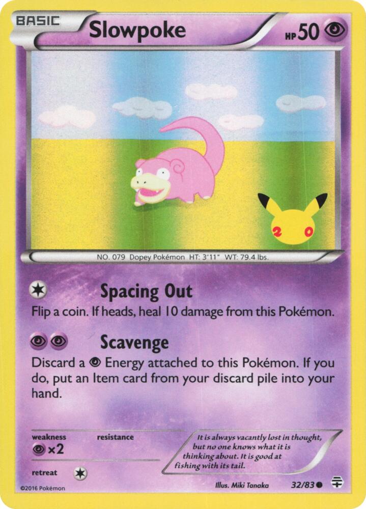 Slowpoke - 32/83 (20th Anniversary), Miscellaneous Cards & Products 32/83