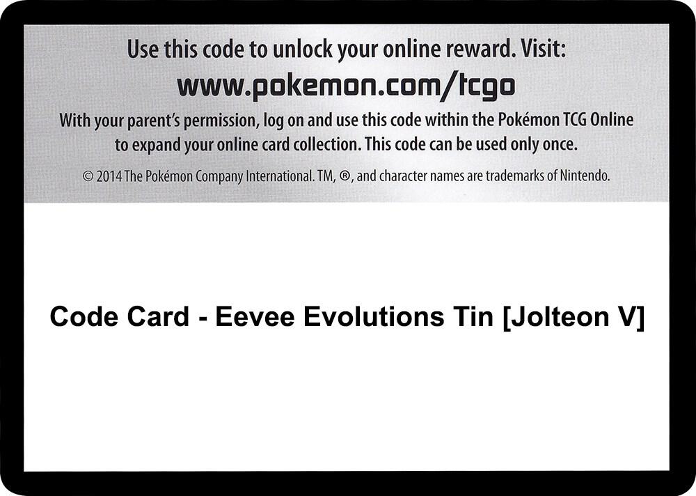 Code Card - Eevee Evolutions Tin [Jolteon V], Miscellaneous Cards & Products P248045