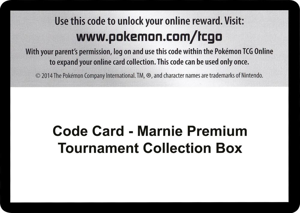 Code Card - Marnie Premium Tournament Collection Box, Miscellaneous Cards & Products P250034