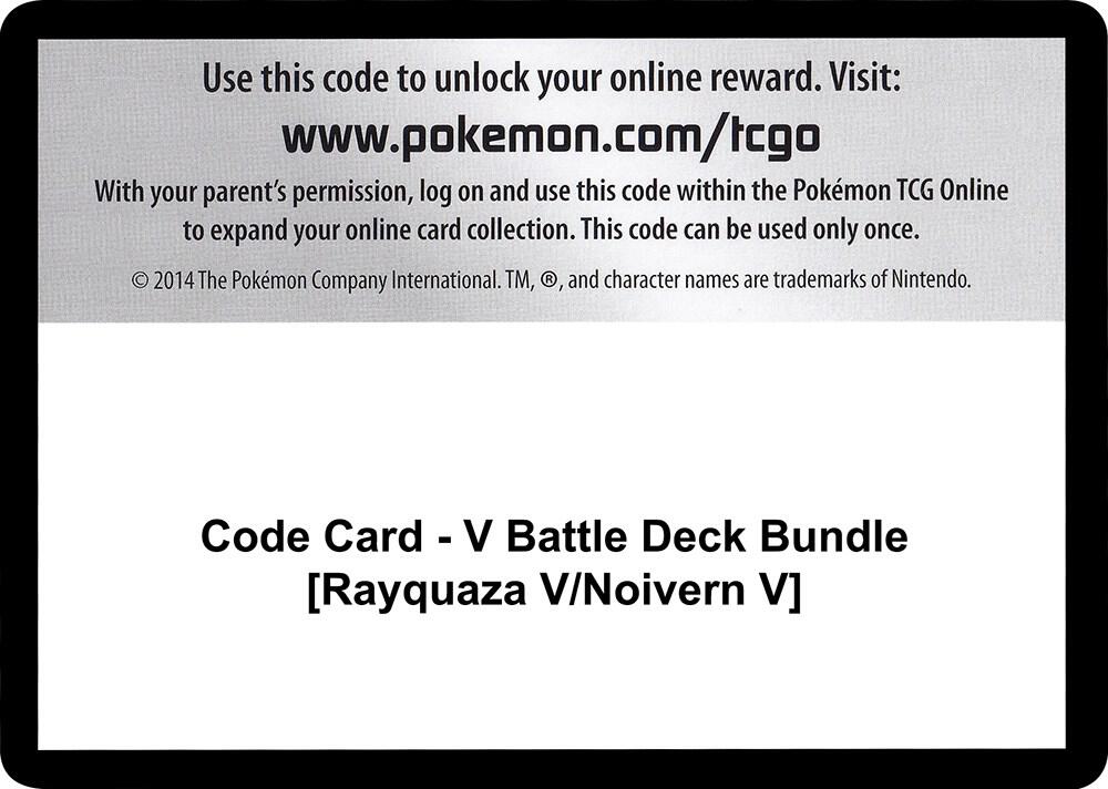 Code Card - V Battle Deck Bundle [Rayquaza V/Noivern V], Miscellaneous Cards & Products P251427