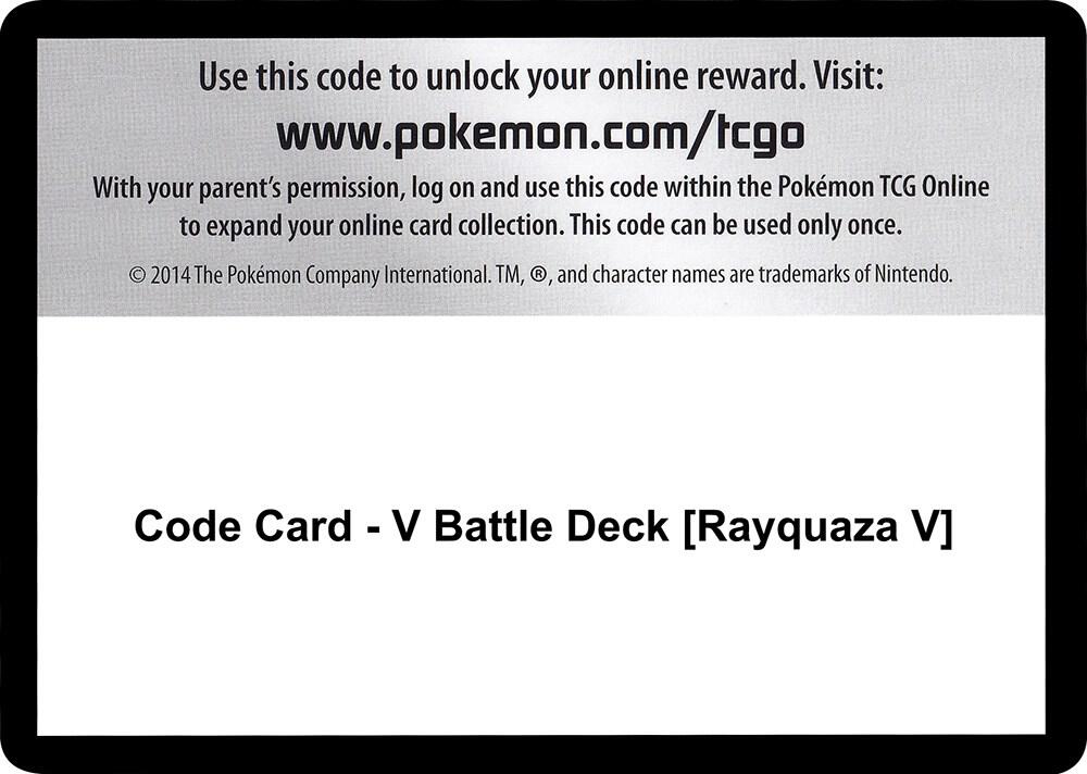 Code Card - V Battle Deck [Rayquaza V], Miscellaneous Cards & Products P251429