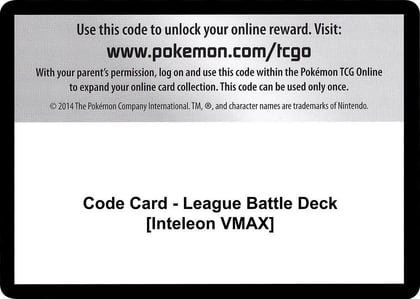 Code Card - League Battle Deck [Inteleon VMAX], Miscellaneous Cards & Products P251463