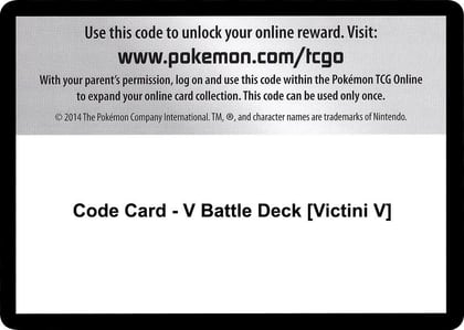 Code Card - V Battle Deck [Victini V], Miscellaneous Cards & Products P251522