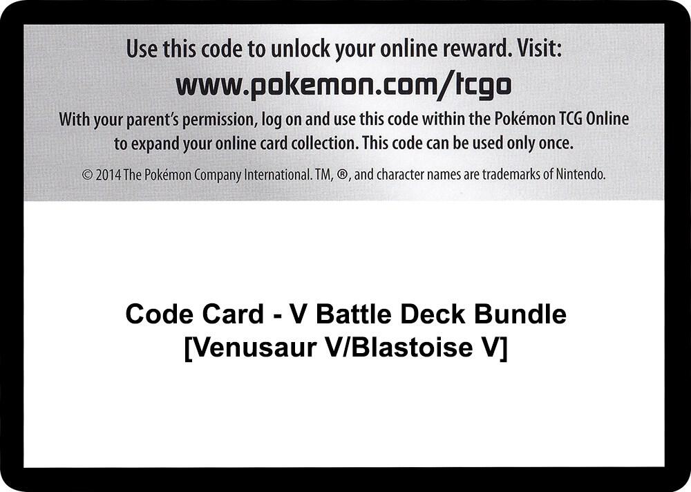 Code Card - V Battle Deck Bundle [Venusaur V/Blastoise V], Miscellaneous Cards & Products P251552
