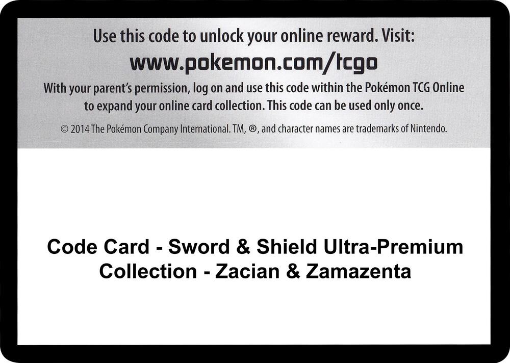 Code Card - Sword & Shield Ultra-Premium Collection - Zacian & Zamazenta, Miscellaneous Cards & Products P251572