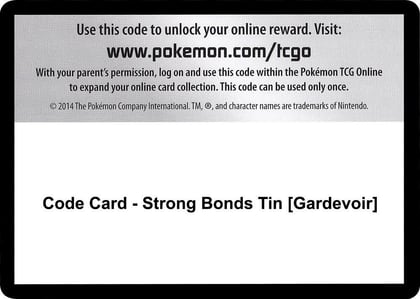 Code Card - Strong Bonds Tin [Gardevoir], Miscellaneous Cards & Products P257547