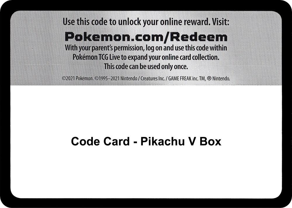 Code Card - Pikachu V Box, Miscellaneous Cards & Products P265707