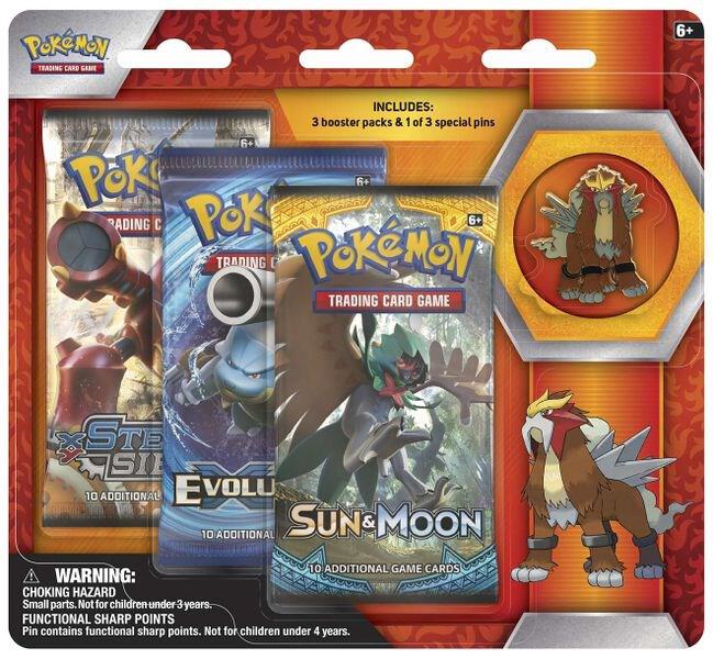 Legendary Beasts Collector Pin 3 Pack Blister [Entei], Miscellaneous Cards & Products P265945
