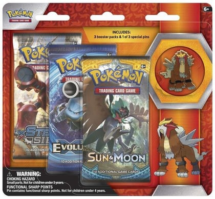 Legendary Beasts Collector Pin 3 Pack Blister [Entei], Miscellaneous Cards & Products P265945
