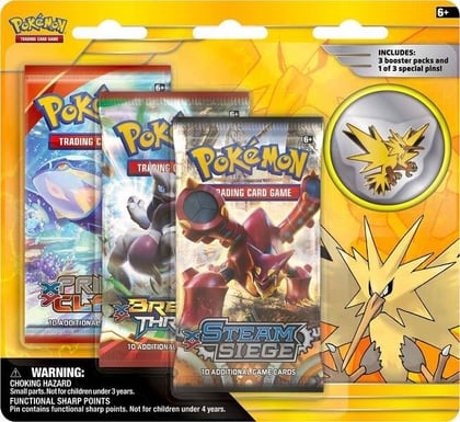 Legendary Birds Pin 3 Pack Blister [Zapdos Pin], Miscellaneous Cards & Products P266641