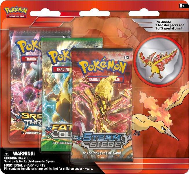 Legendary Birds Pin 3 Pack Blister [Moltres Pin], Miscellaneous Cards & Products P266642