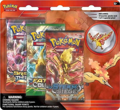 Legendary Birds Pin 3 Pack Blister [Moltres Pin], Miscellaneous Cards & Products P266642