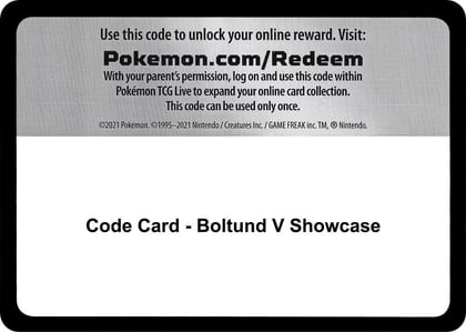 Code Card - Boltund V Showcase, Miscellaneous Cards & Products P268071