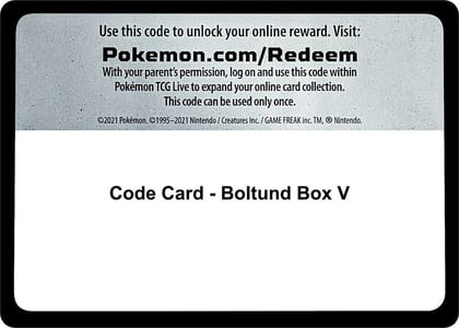 Code Card - Boltund Box V, Miscellaneous Cards & Products P270473