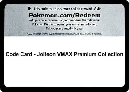 Code Card - Jolteon VMAX Premium Collection, Miscellaneous Cards & Products P270852