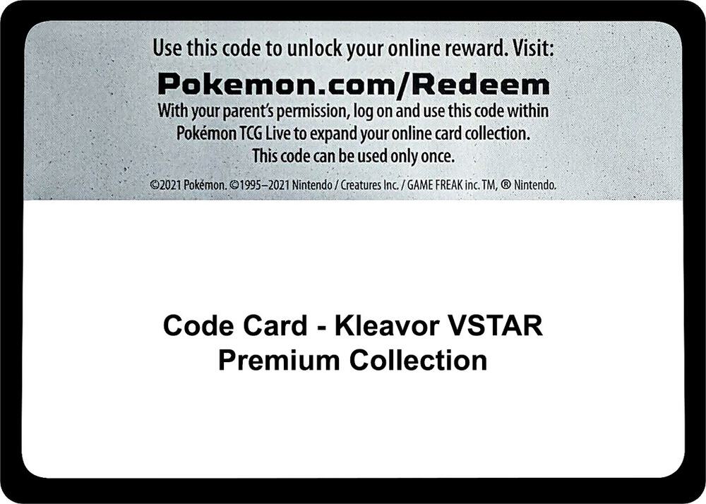 Code Card - Kleavor VSTAR Premium Collection, Miscellaneous Cards & Products P275118