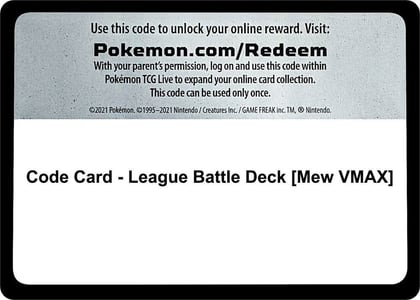 Code Card - League Battle Deck [Mew VMAX], Miscellaneous Cards & Products P283600