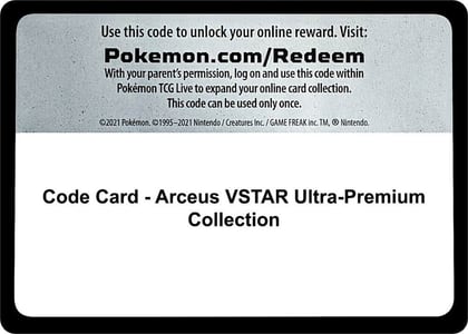 Code Card - Arceus VSTAR Ultra-Premium Collection, Miscellaneous Cards & Products P285681