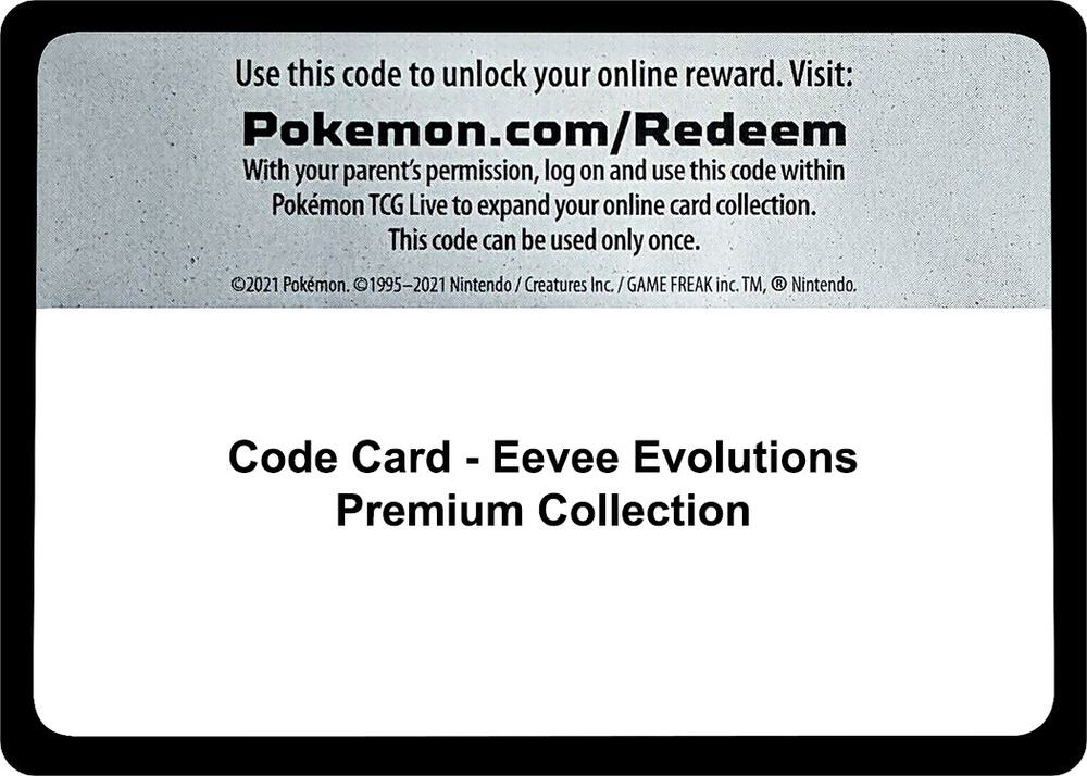 Code Card - Eevee Evolutions Premium Collection, Miscellaneous Cards & Products P286472