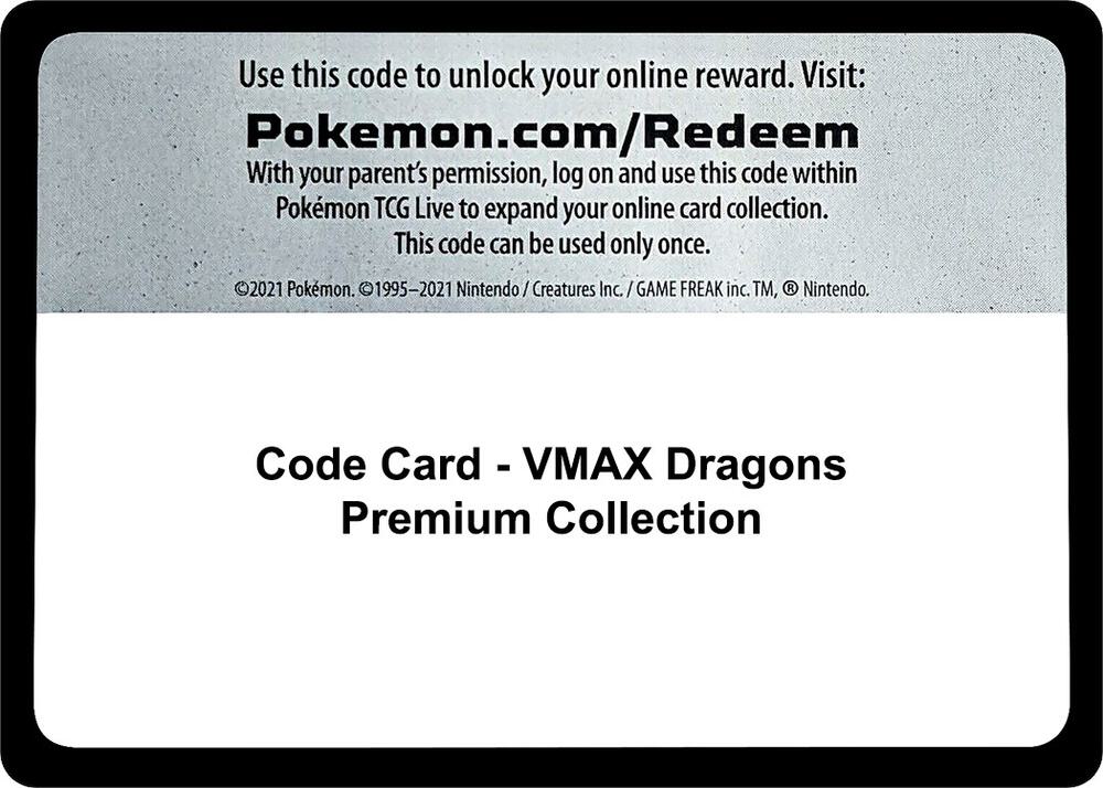 Code Card - VMAX Dragons Premium Collection, Miscellaneous Cards & Products P287245
