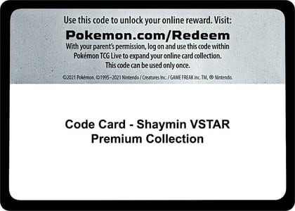 Code Card - Shaymin VSTAR Premium Collection, Miscellaneous Cards & Products P450106
