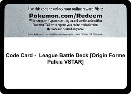 Code Card - League Battle Deck [Origin Forme Palkia VSTAR], Miscellaneous Cards & Products P484338