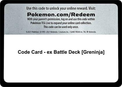 Code Card - ex Battle Deck [Greninja], Miscellaneous Cards & Products P527672