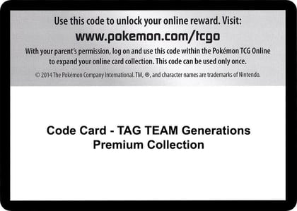 Code Card - TAG TEAM Generations Premium Collection, Miscellaneous Cards & Products P529690