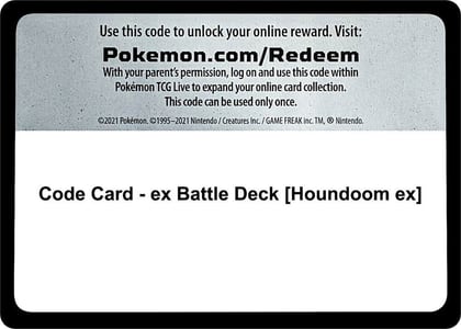 Code Card - ex Battle Deck [Houndoom ex], Miscellaneous Cards & Products P532038
