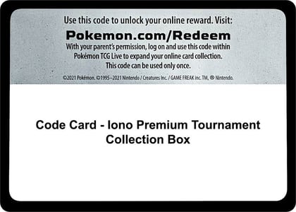 Code Card - Iono Premium Tournament Collection Box, Miscellaneous Cards & Products P546457