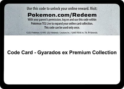 Code Card - Gyarados ex Premium Collection, Miscellaneous Cards & Products P550762