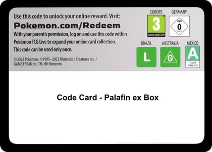 Code Card - Palafin ex Box, Miscellaneous Cards & Products P560089