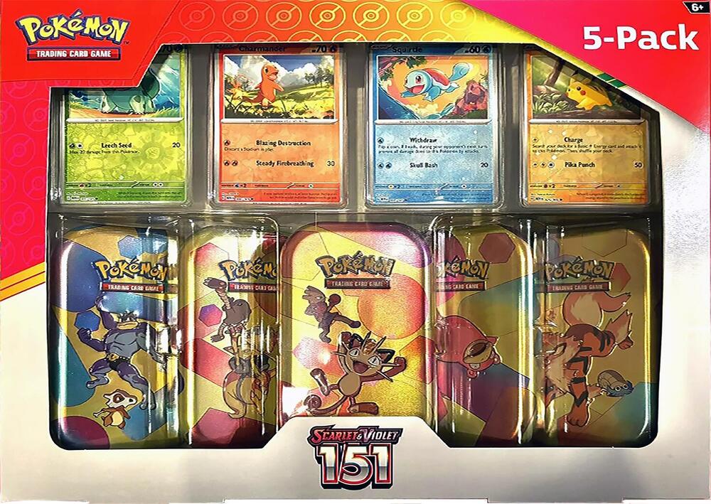 Costco Pokemon Scarlet & Violet 151 Mini Tin 5-pack (Meowth), Miscellaneous Cards & Products P587746