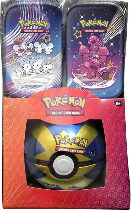Retail Exclusive Pokemon Paldean Fates Mini Tins + Poke Ball Tin, Miscellaneous Cards & Products P616737