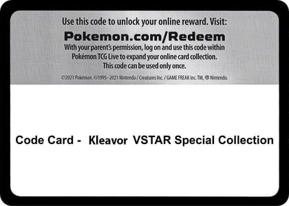 Code Card - Kleavor VSTAR Special Collection, Miscellaneous Cards & Products P625859