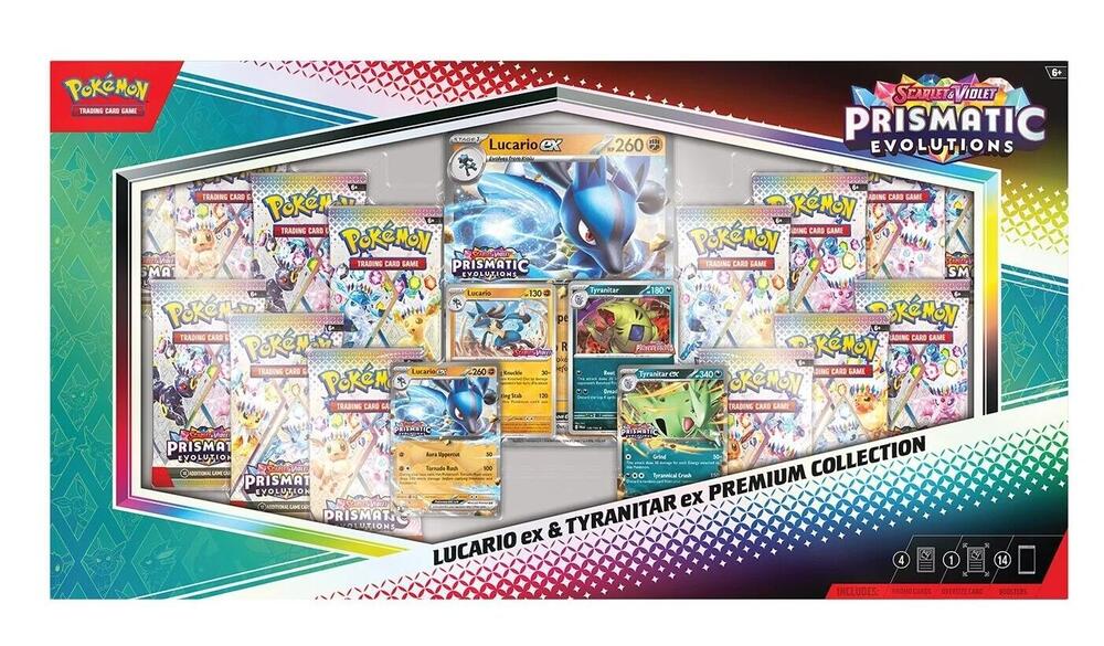 Prismatic Evolutions Lucario ex & Tyranitar ex Premium Collection (Sam's Club), Miscellaneous Cards & Products P648365