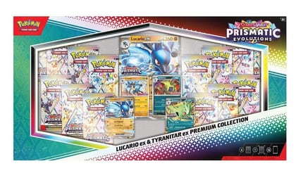 Prismatic Evolutions Lucario ex & Tyranitar ex Premium Collection (Sam's Club), Miscellaneous Cards & Products P648365