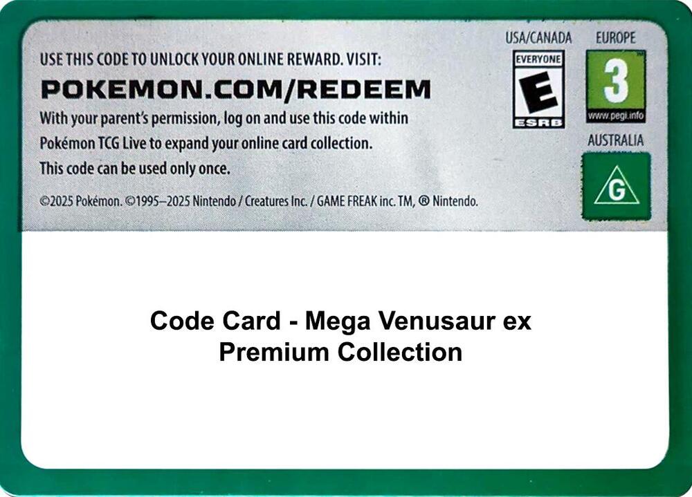 Code Card - Mega Venusaur ex Premium Collection, Miscellaneous Cards & Products P666904